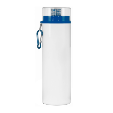 Botella aluminio redondo 750 ml. (tapa azul)