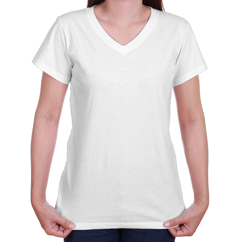 Camisetas cuello V personalizables para ella