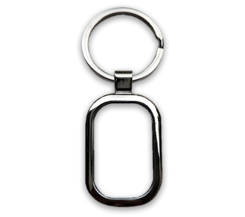 Llavero metálico rectangular (medida)